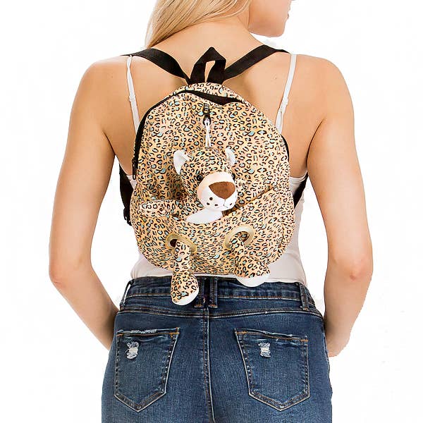 Cap Zone - Wholesale Backpack – Child - Youth Novelty Safari Animal Plush Teddy Figurine Backpack5