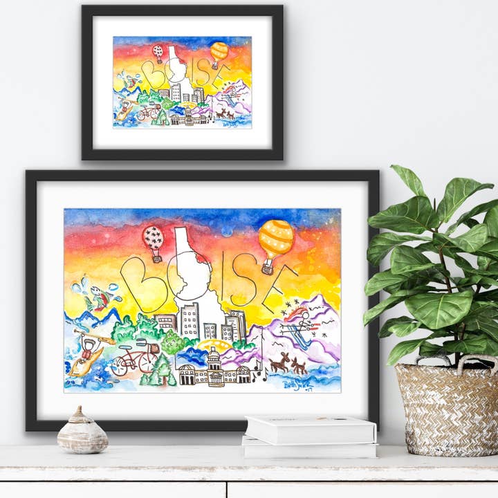 "Boise Is To Me" Idaho Print for wholesale by Beth Suter Art