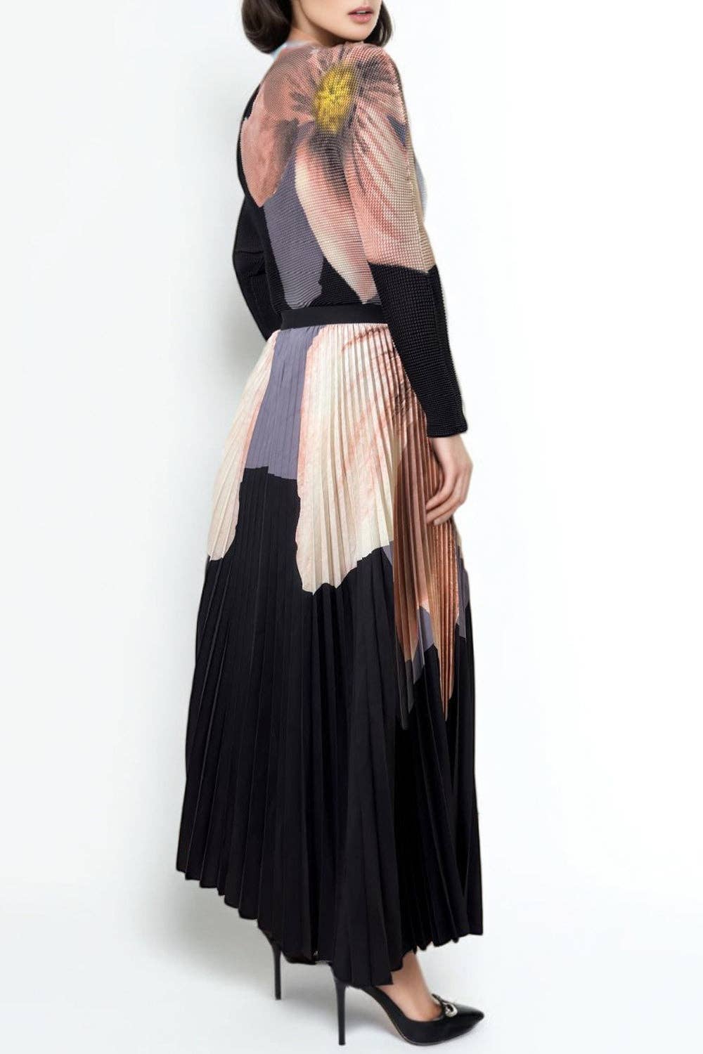 BLACK N24105 FLORAL SKIRT SET for wholesale on Faire2