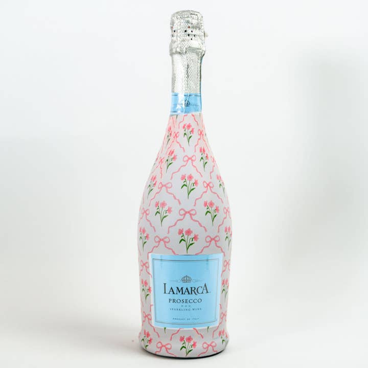 Beau Bottle Fiocchi Rosa e Fiori - Collezione Prosecco per la vendita all'ingrosso da parte di Beau Bottles