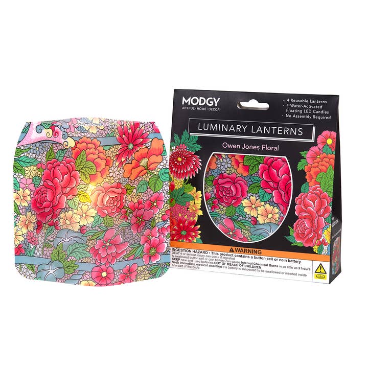Owen Jones Floral Luminary - 4 per pack for wholesale by Modgy