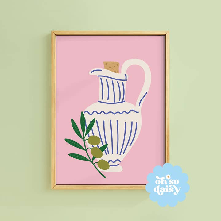 OLIVE OIL JUG PRINT for wholesale by Oh So Daisy