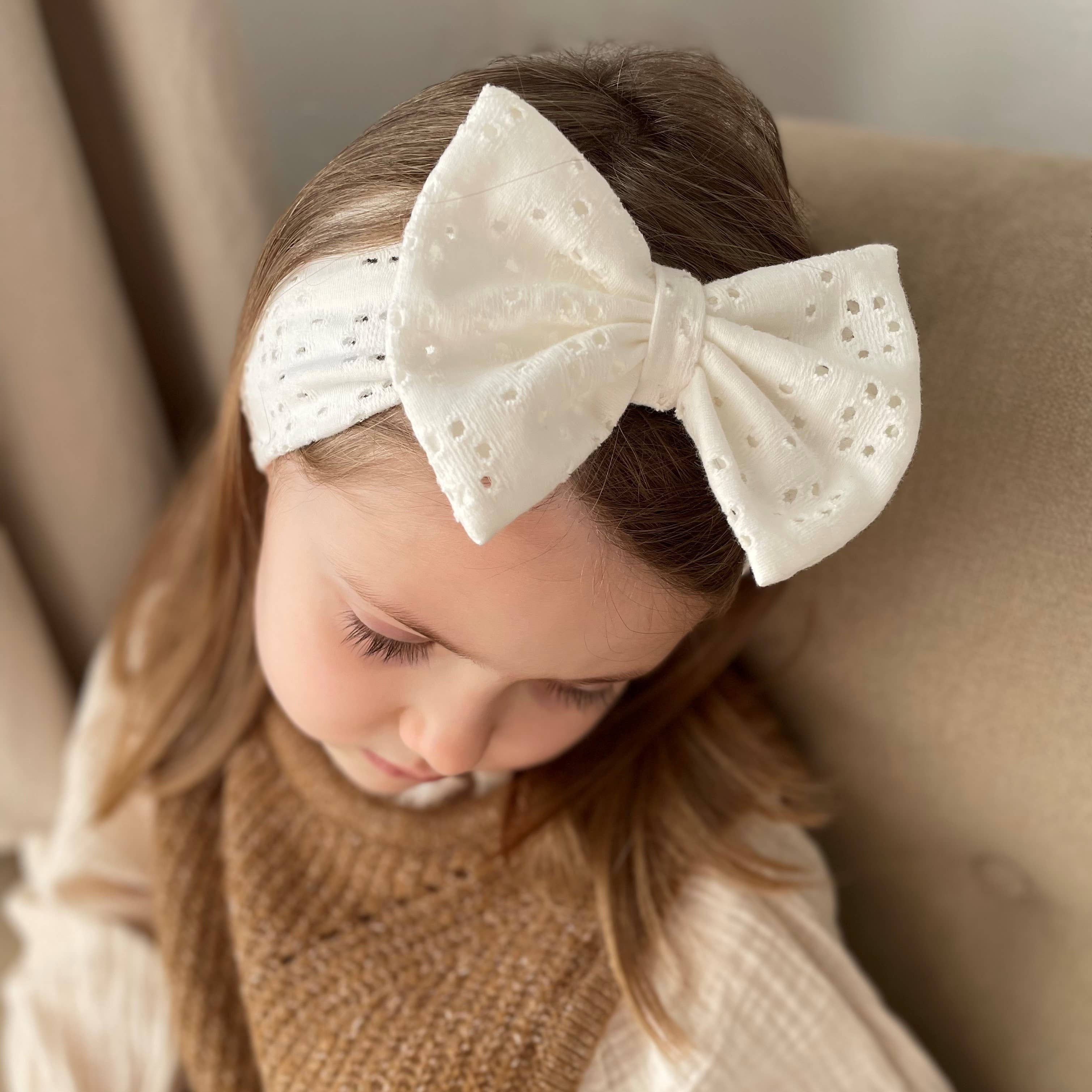 Sofia Accessories - Wholesale Fashion Headband - Kids - Sonia Bow Cotton Embroidered Kids' Headband1