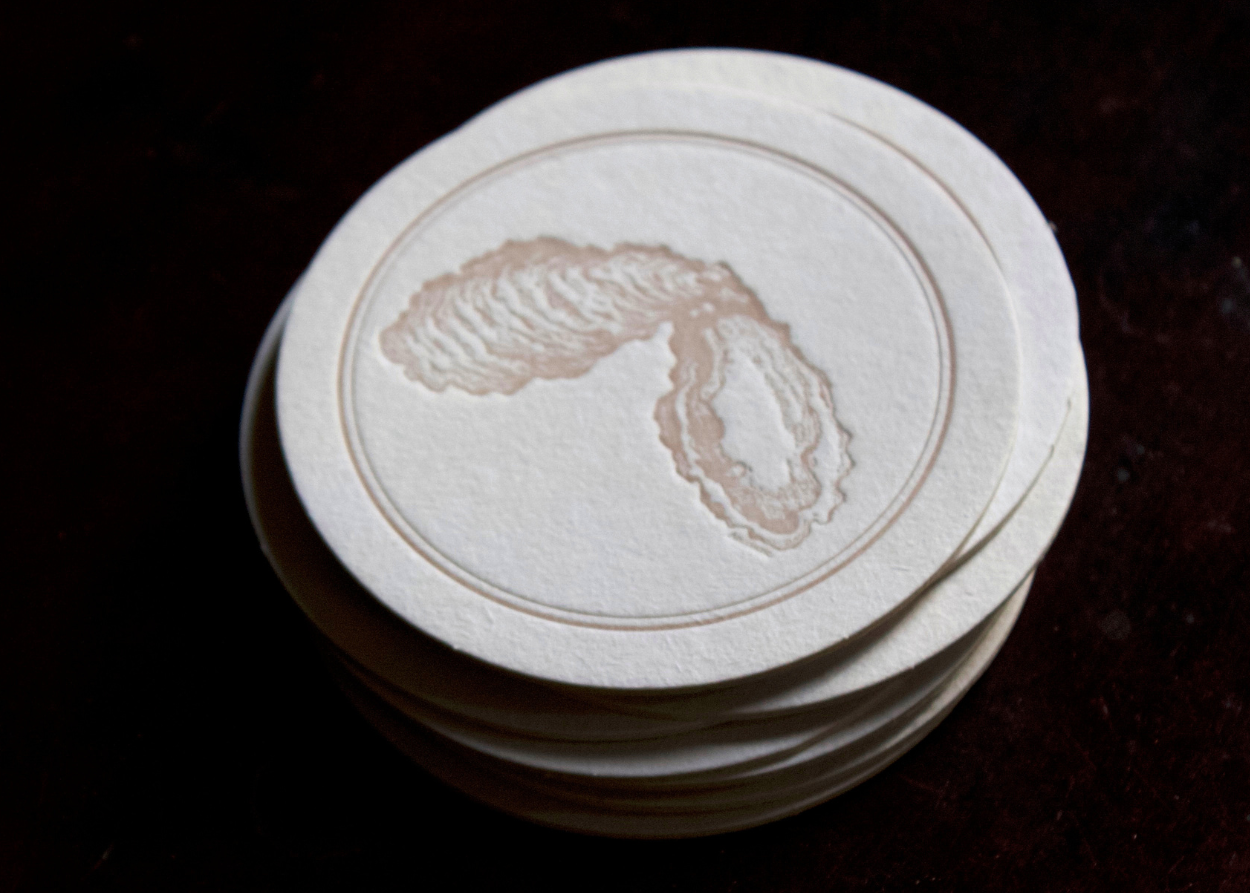 Ancesserie Letterpress - Wholesale Coasters - Pearl Oyster Coasters2
