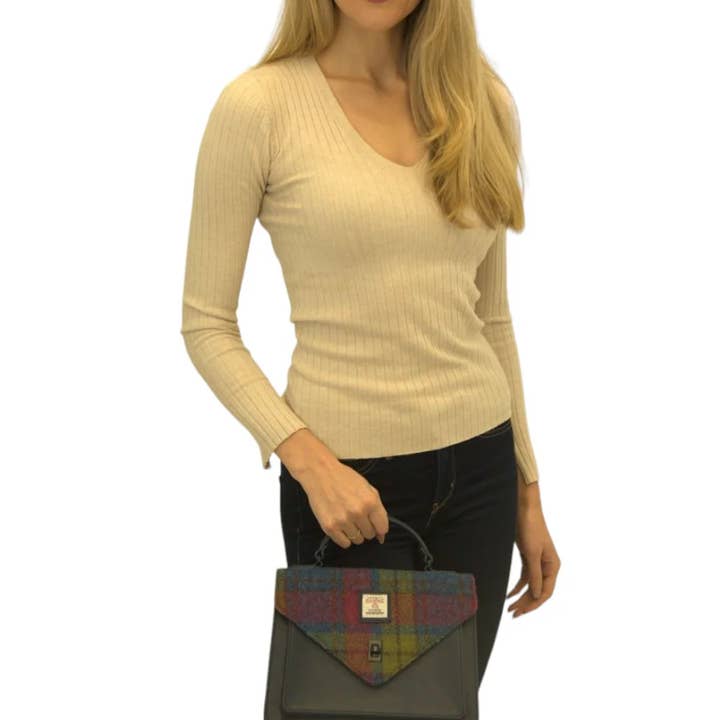 Patrick King Woollen Company - Wholesale Satchel - Women's - Harris Tweed Large Satchel - Blue