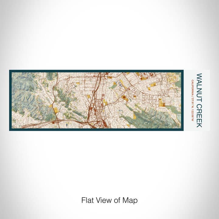 JACE.design - Wholesale Insulated Mug/Tumbler - Walnut Creek CA Map Insulated Cup in Woodblock1