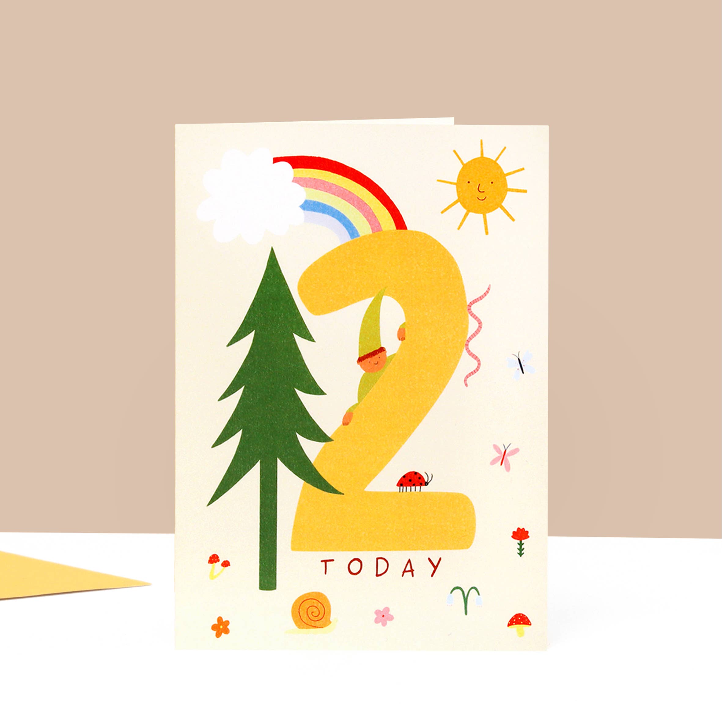 Little Black Cat Illustrated Goods - Wholesale Birthday Card - Age 2 Birthday Card | Number Card | Kids Birthday Card | Two0