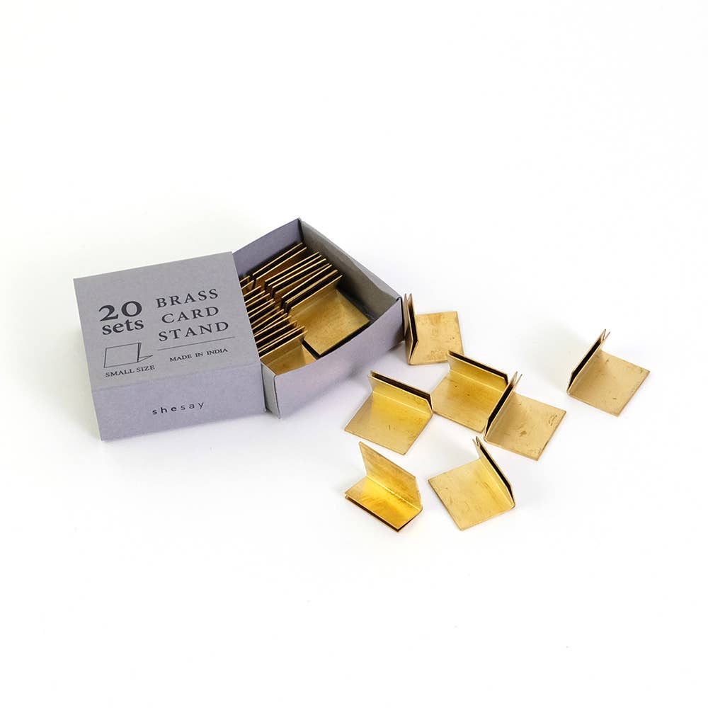 shesay - Wholesale Place Card / Place Holder - Brass Card Narrow Stand - Set of 20 Card Holders8