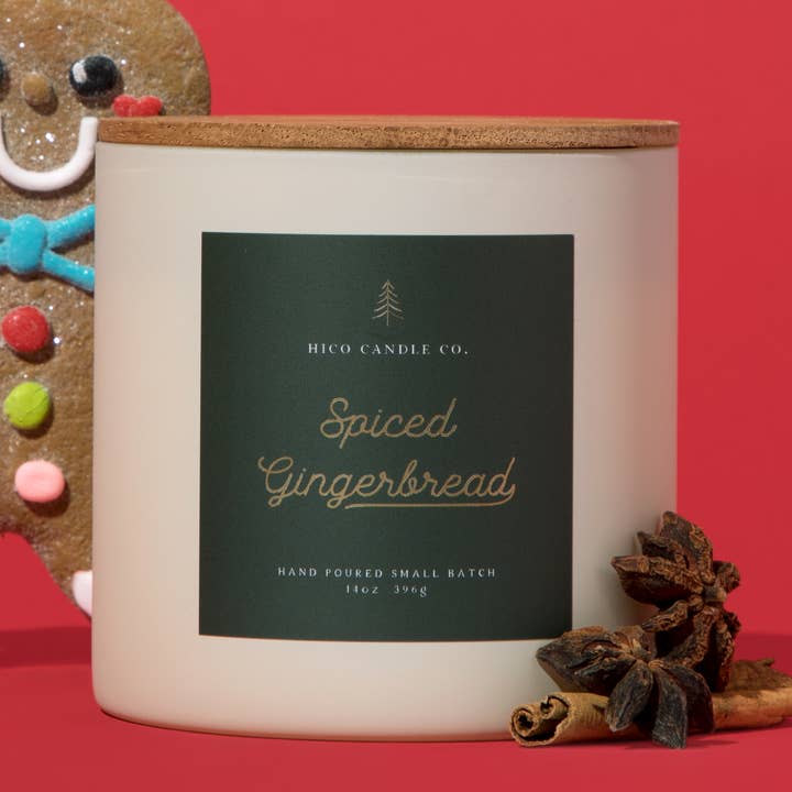 Spiced Gingerbread - 14oz. Candle for wholesale by Hico Candle Co.
