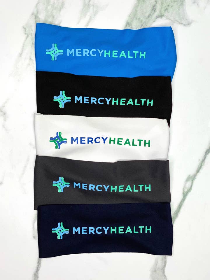 Mercy Health Collection Yoga Headband for wholesale by MandaBees Headbands