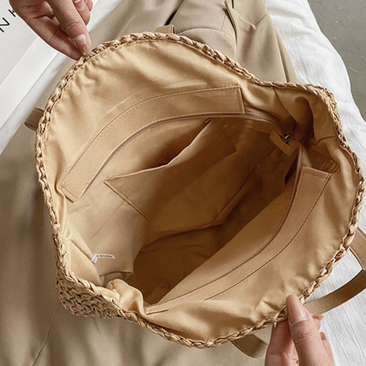 Funkyrel® Atzbranding Limited - Wholesale Beach Bag - Cosbai - Round Hollow Woven Bag4