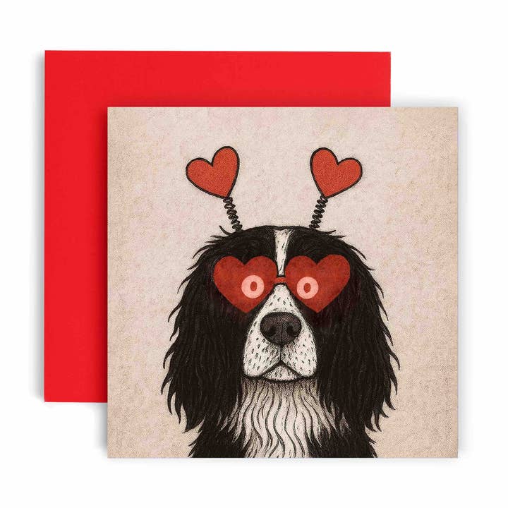 Funny Shocked Dog Valentines Day Card for wholesale by Huxters