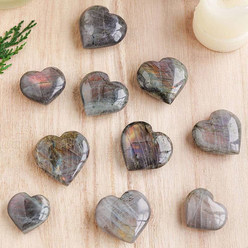 Moon Rituals - Wholesale Spirituele steen/kristal - Paarse Labradoriet Kristallen Hart - Transformatie & Kerstcadeau Kristal1