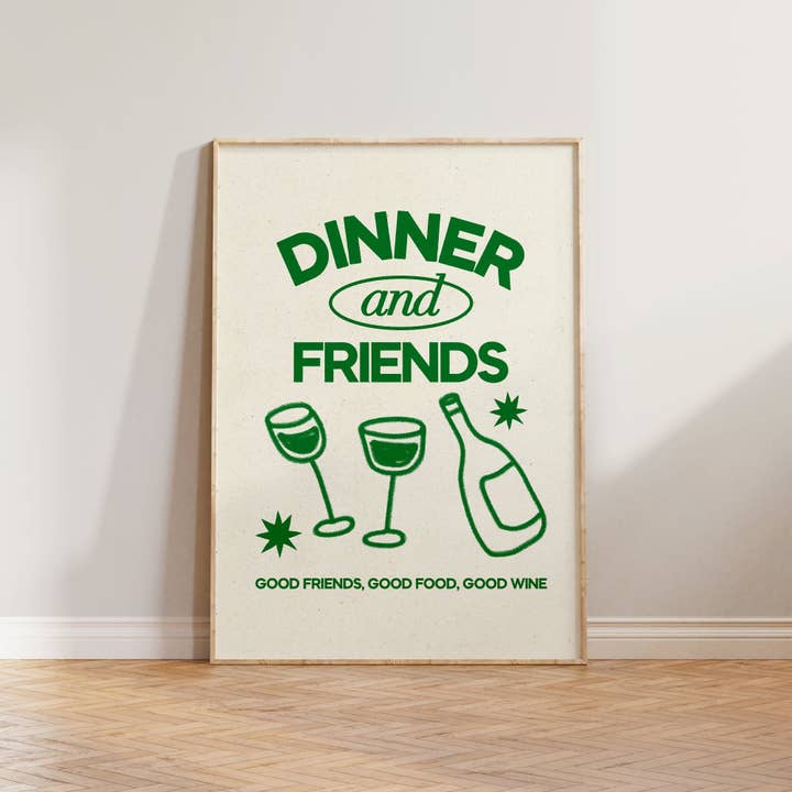 Dinner & Friends Print for wholesale by Lune Club