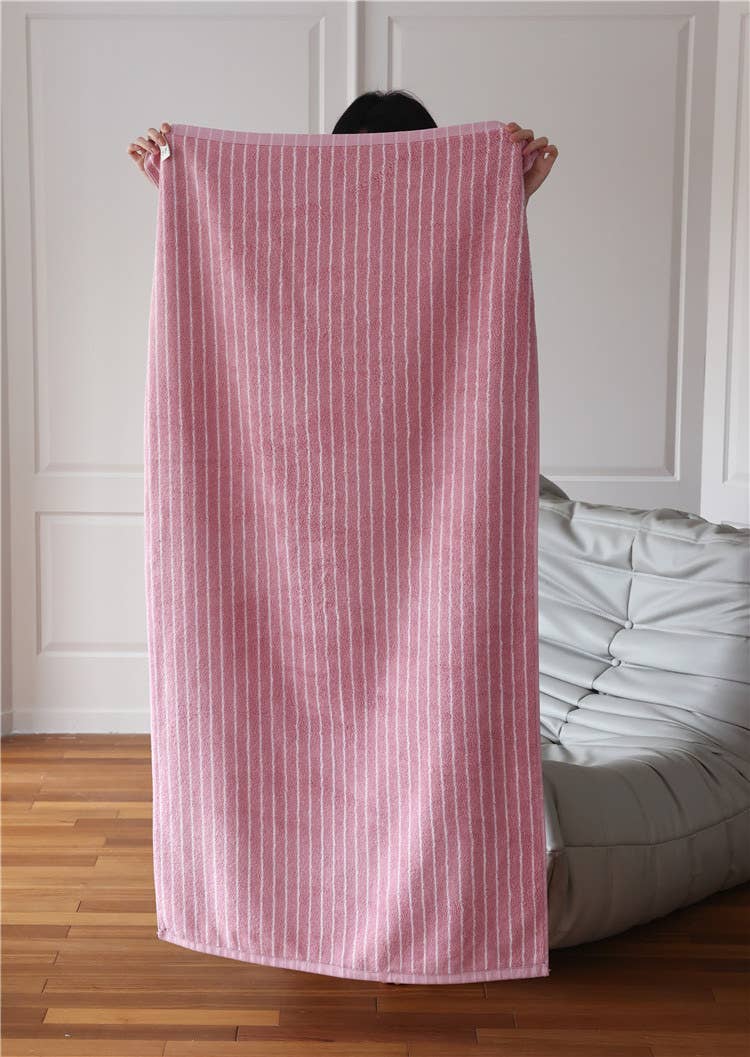 INSPECIAL HOME - Wholesale Bath Towel - Ultra Soft Absorbent Retro Stripe Bath Towel - 100% Organic 2