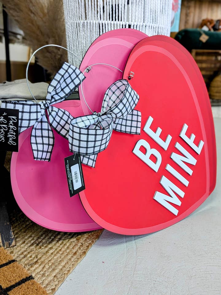 Conversation Heart: Red Door Hanger for wholesale by Pocketful of Posies