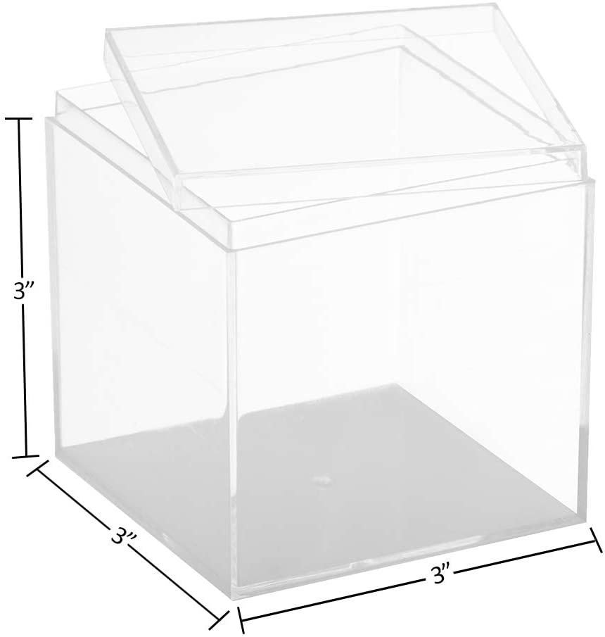 Hammont - Wholesale Gift Box - Clear Acrylic Boxes 4 Pack 3x3x31
