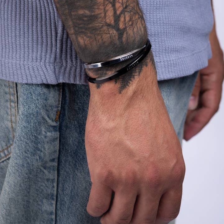 PrimaBerry – Pulseira por atacado – Pulseira Masculina Gravada em Aço Inoxidável Saudade Português2