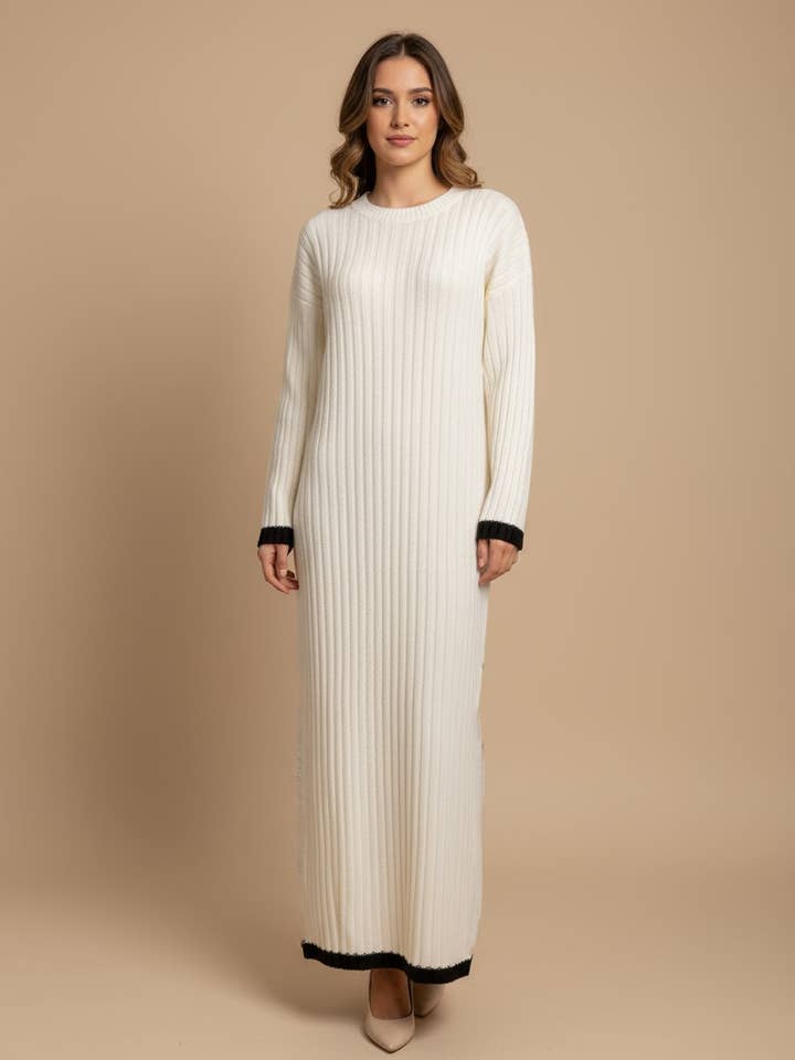 W-027 Oversized Knitted Dress for wholesale by FAME GREECE