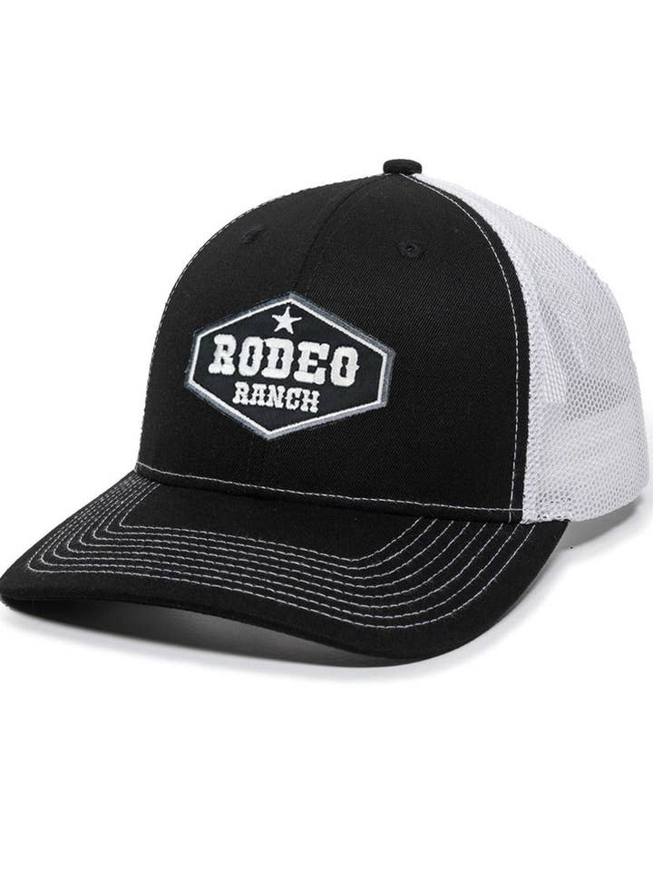 Rodeo Ranch Retro Star Hat - Black and White for wholesale by Rodeo Ranch