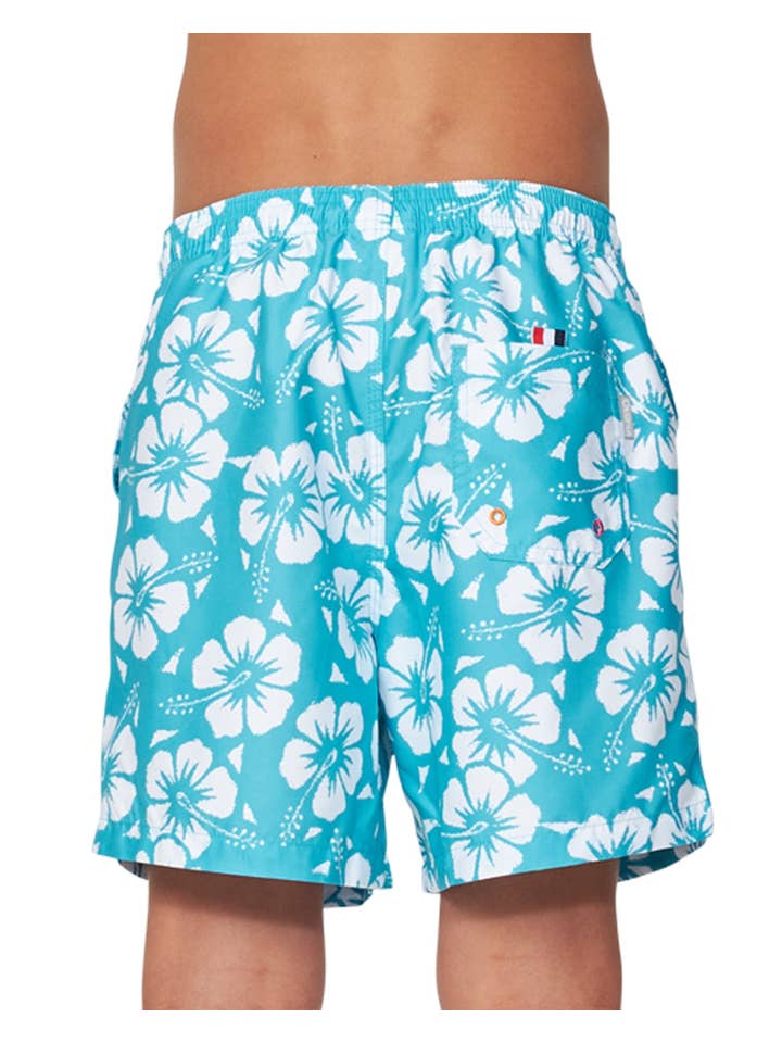 Okanui - Wholesale Swim shorts – Kids - Boys - Swim Short - Hibiscus Aqua1