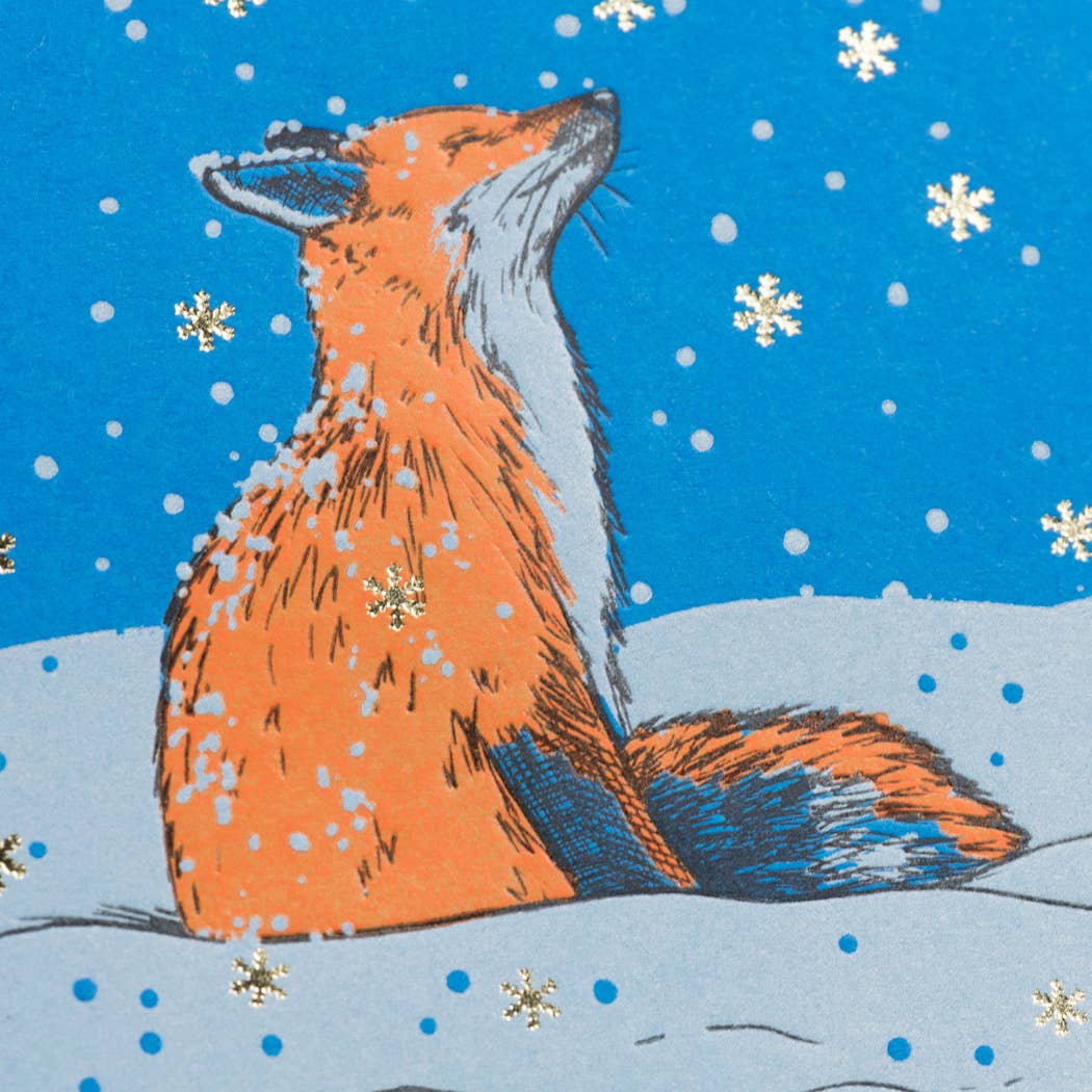 Porchlight Press Letterpress - Wholesale Season's Greetings Card - Magical Fox Card0