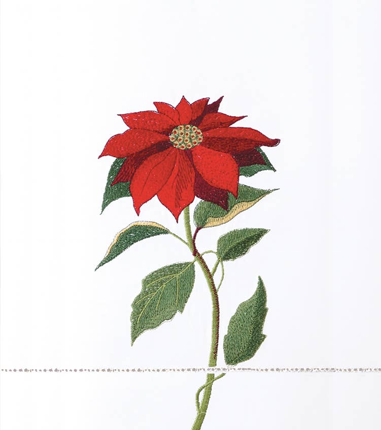 Peking Handicraft - Wholesale Tea Towel - Winter Garden Embroidered Guest Towel - Susan Winget2