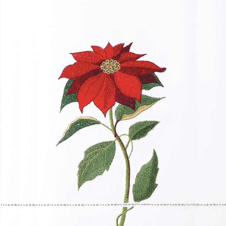 Peking Handicraft - Wholesale Tea Towel - Winter Garden Embroidered Guest Towel - Susan Winget2