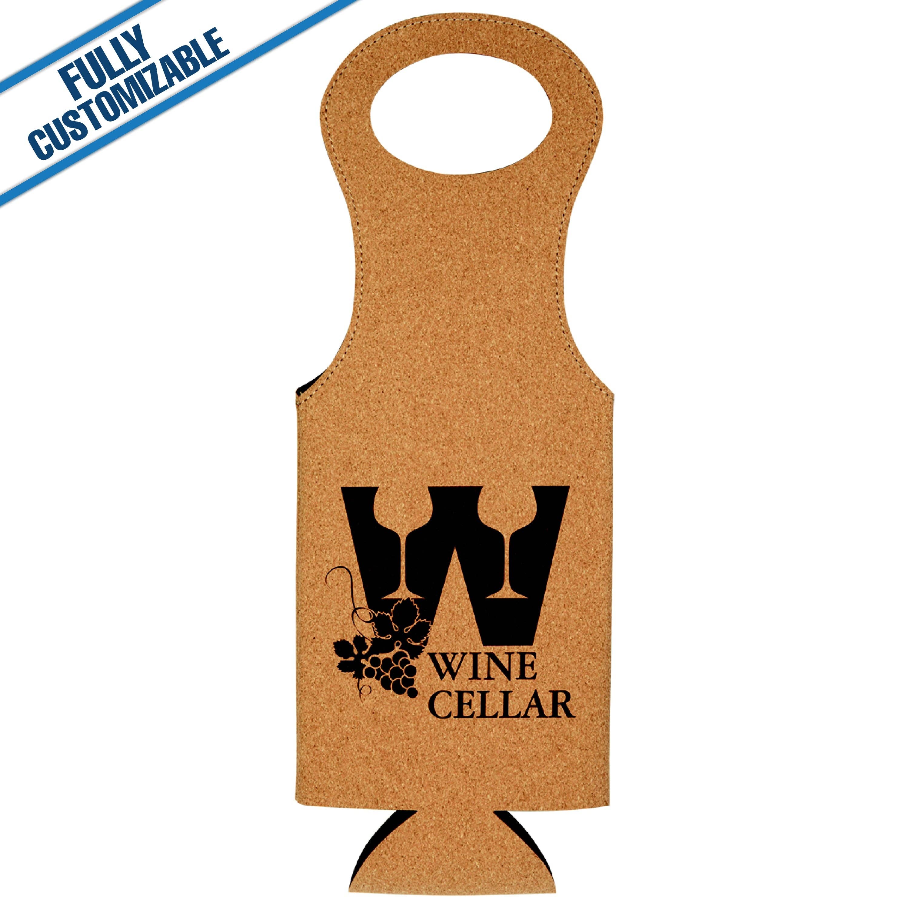 GiftWorksPlus - Wholesale Wine Tote - Engraved Leatherette Wine Bag - Fully Customizable7