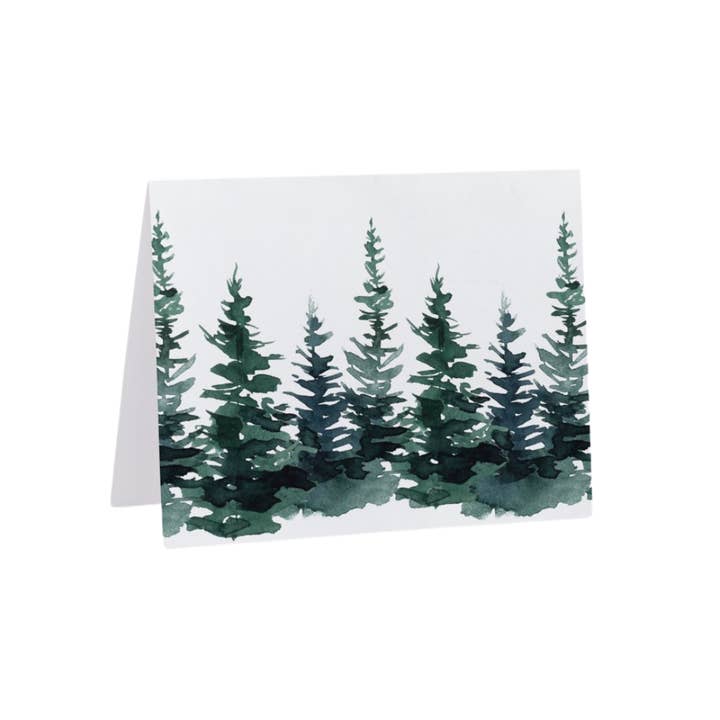Creative Compass - Wholesale Stationery/Notecard Set - Notecard | Watercolor Pines1