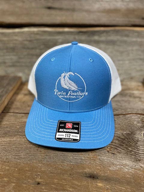 Snapback Columbia bleu/blanc pour la vente par Twin Feathers Outdoor Co
