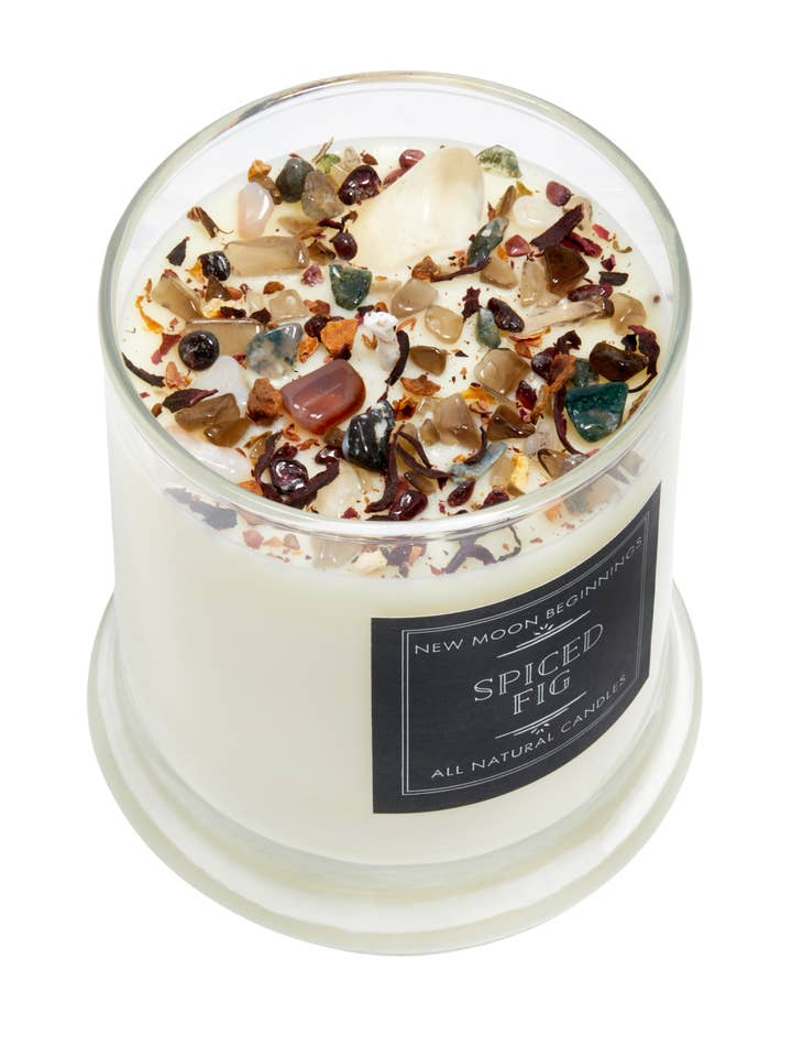 Spiced Fig Candles - Crystal Candles - Fall & Winter Candle for wholesale by New Moon Beginnings