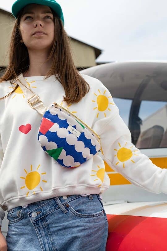 Ayuna - Wholesale Sweatshirt - Women's - Women's Oversized Cotton Sweatshirt Sun and Heart - Sunny Heart6