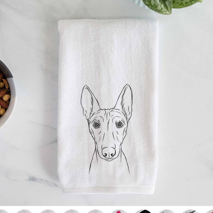 Bonsai the Basenji Hand Towel for wholesale by Inkopious