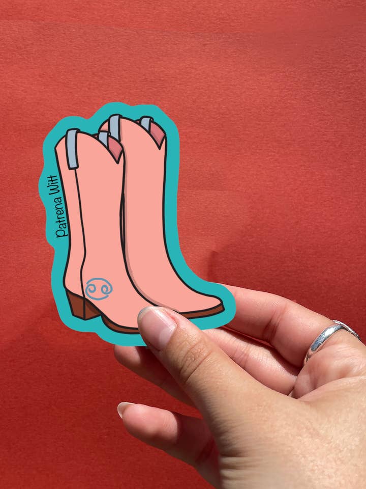 Kræft Cowboy Støvle Klistermærke for engroshandel hos Studio Gizelle