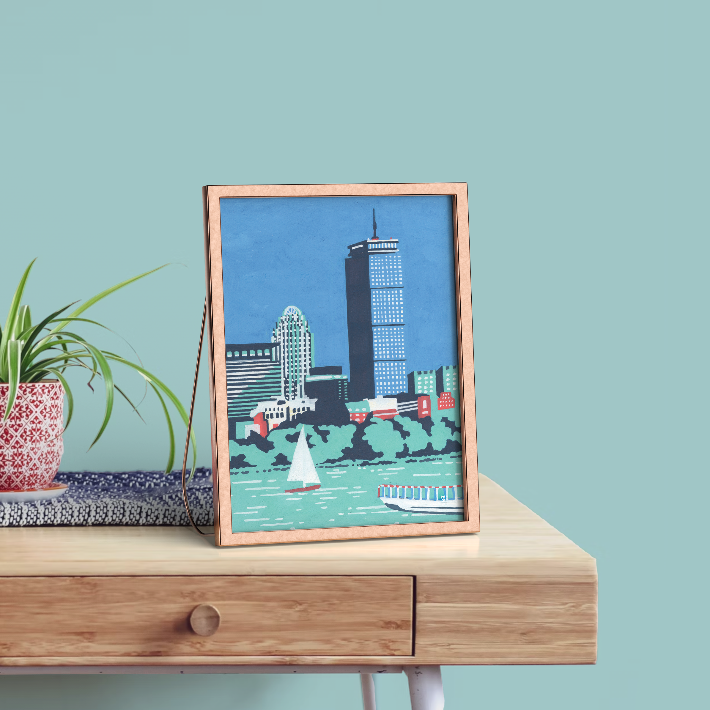 Ohello Boston - Wholesale Art Print - Charles and the Pru0