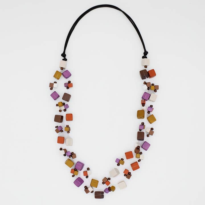 Sylca Designs - Wholesale Beaded/Pearl Necklace - Shades of Pink Lia Floating Bead Necklace