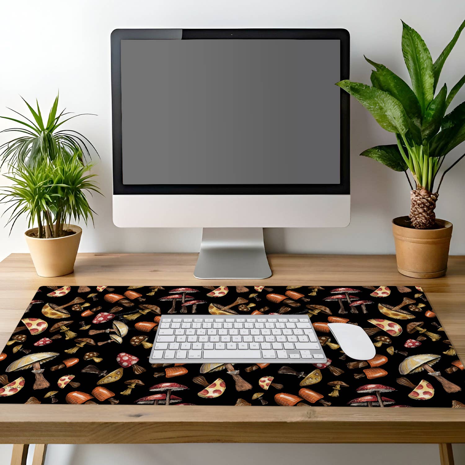 CounterArt/Highland Home/Thirstystone – wholesale Desk pad – Large Waterproof Desk Protector-Mushroom Madness 32” x 16" 2