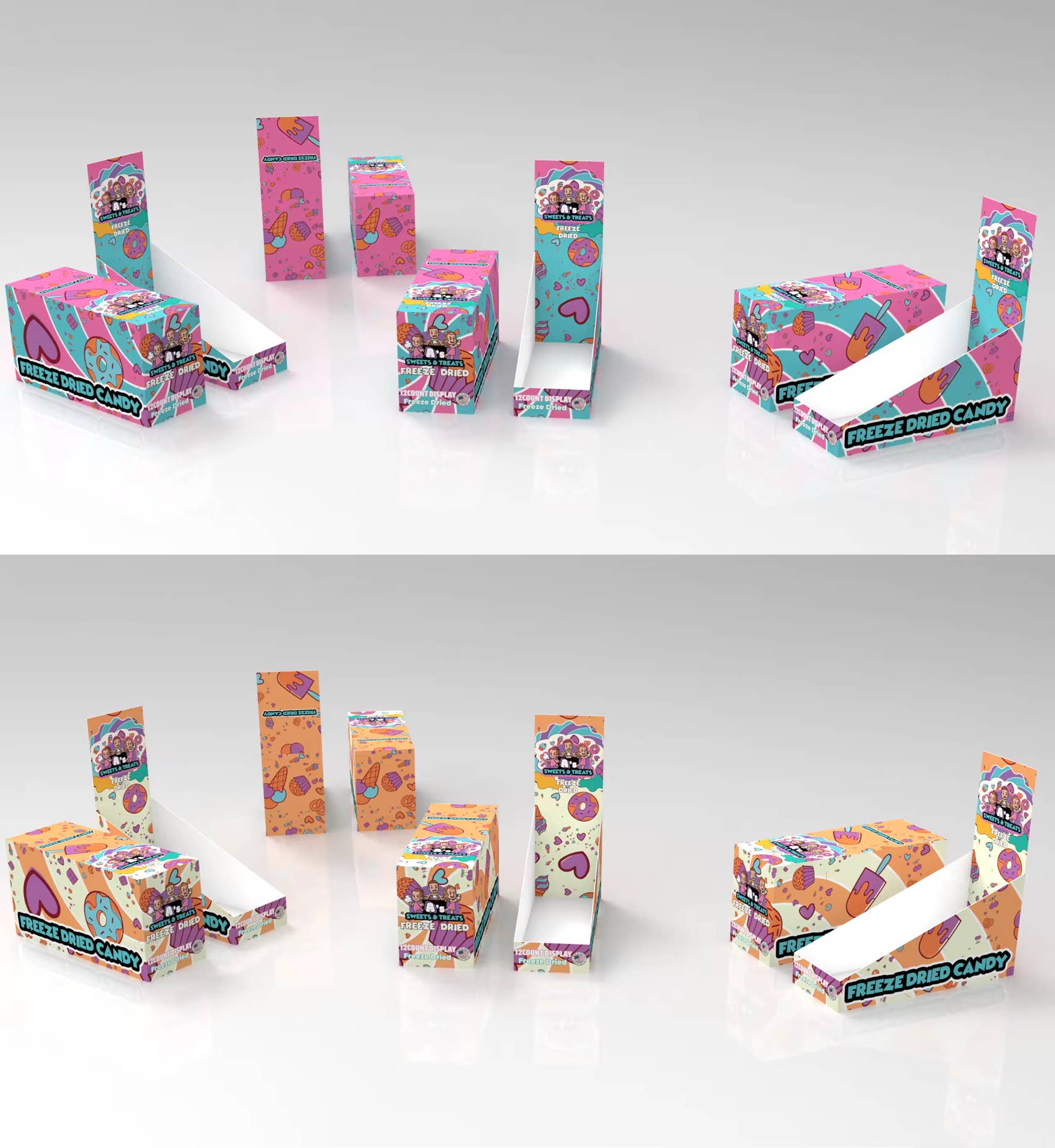 A’s Sweets & Treats Freeze Dried Candy - Wholesale Hard Candy - Rainbow Bites 2oz Snack & Go1