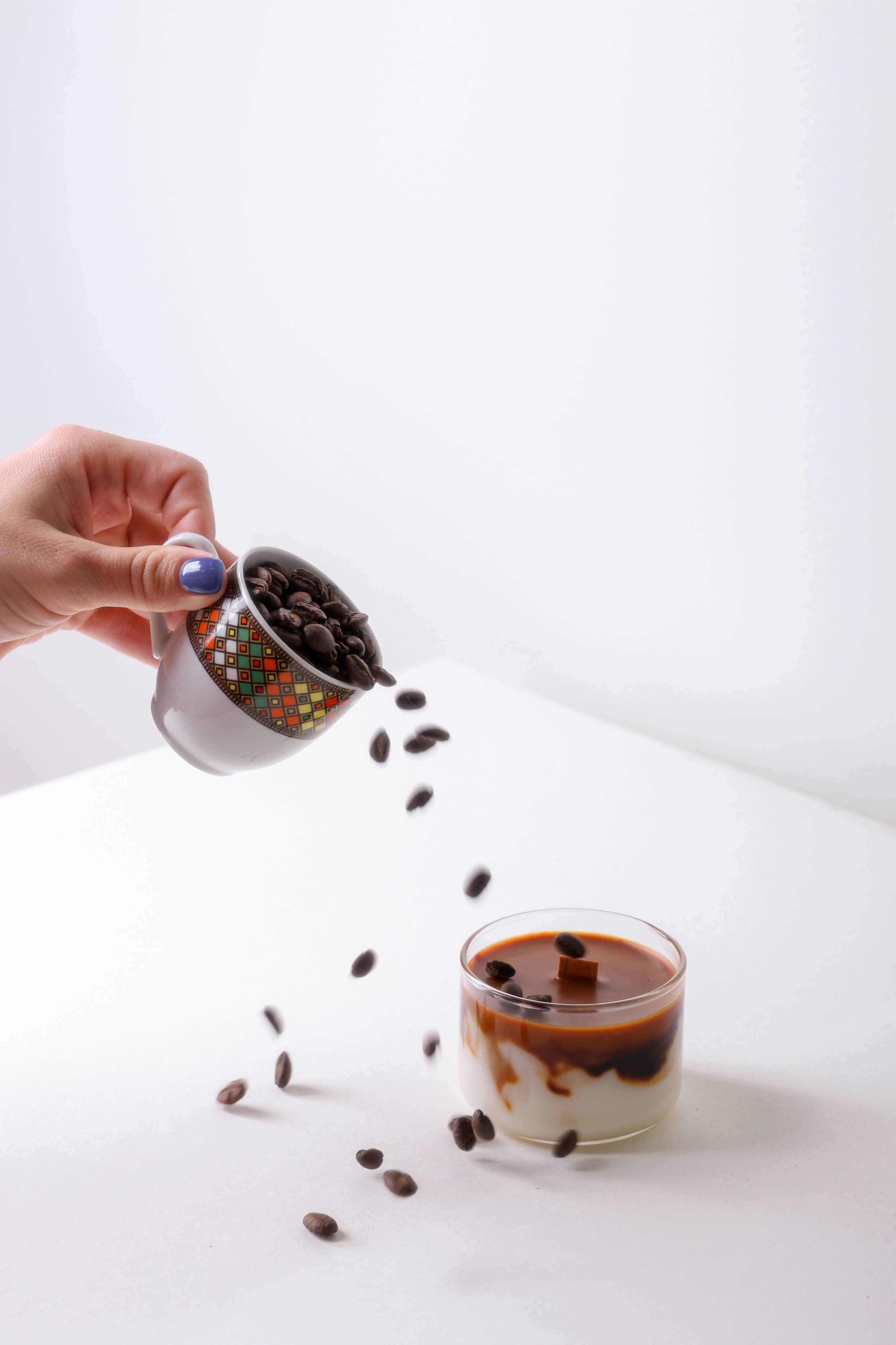 Verba Candle Co – wholesale Burkljus – Kaffeljus - Där kaffe möter mjölk, Naturligt kokosvax4