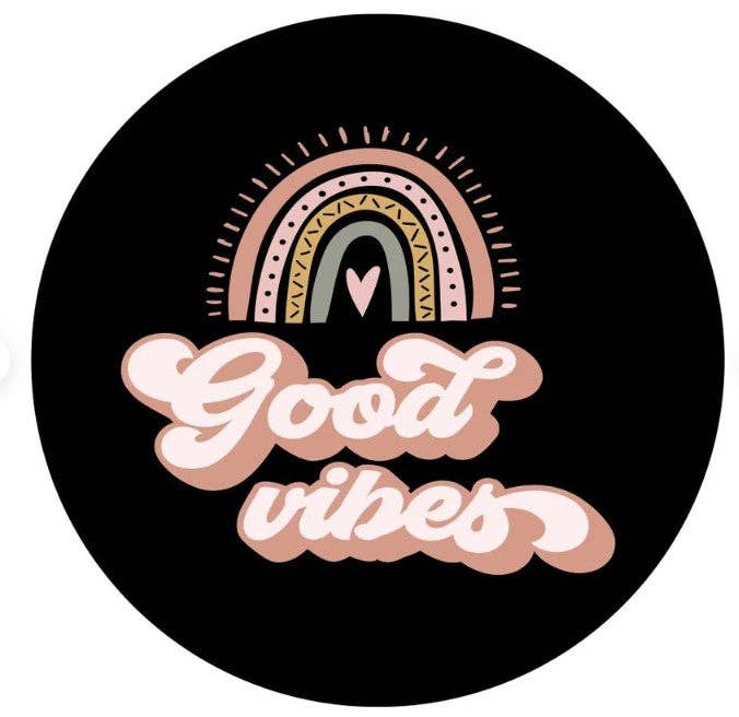 Dirty Acres - Wholesale Car Decorative Charm - Unisex - Good Vibes Rainbow Spare Tire Cover0