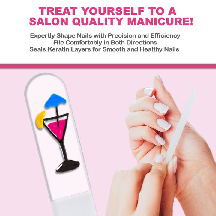 Classy Nail Files – Engroshandel Neglefil – Fest Drink Særlig Lejlighed Håndmalet Krystal Neglefil4