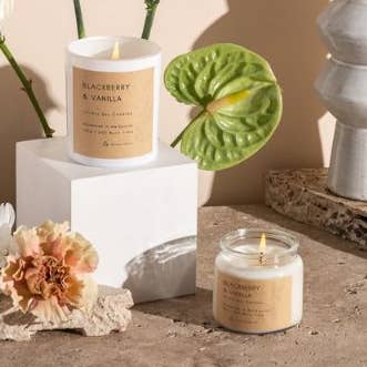 Velvety - Wholesale Jar/Filled Candle - Blackberry and vanilla soy candle0