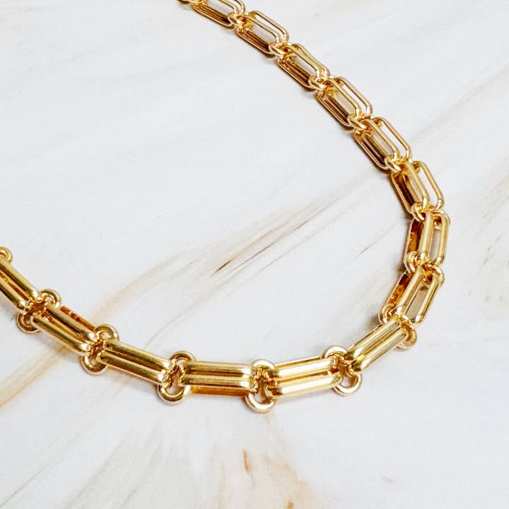 Ellison+Young - Wholesale Link & Chain Necklace - Double Links Linked Chain Necklace
