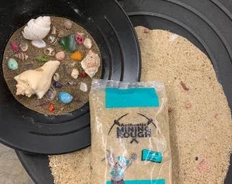 Cold River Mining - Wholesale Decorative Tabletop Object - Seashell Mining Bag (Teal Bag) Box of 20.1