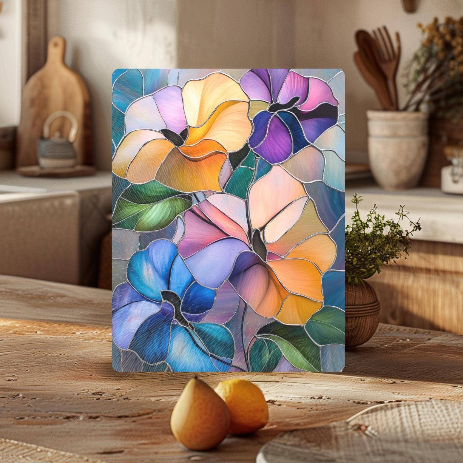 Fernville Creations - Wholesale Cutting Board - Floral Cutting Board, Challah Plate, Kitchen Serving Tray0