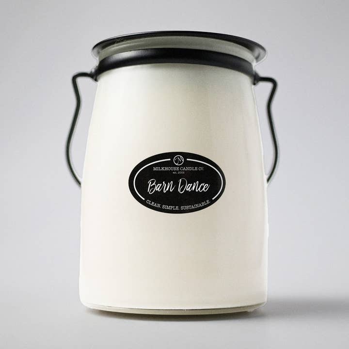 Milkhouse Candle Company - Vente Bougie en bocal - Bougie en pot à beurre de 22 oz : Barn Dance0