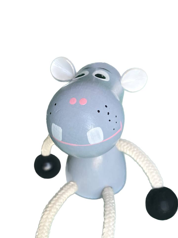 Wooden Magnet - Hippo - Handcrafted for wholesale by Toywood