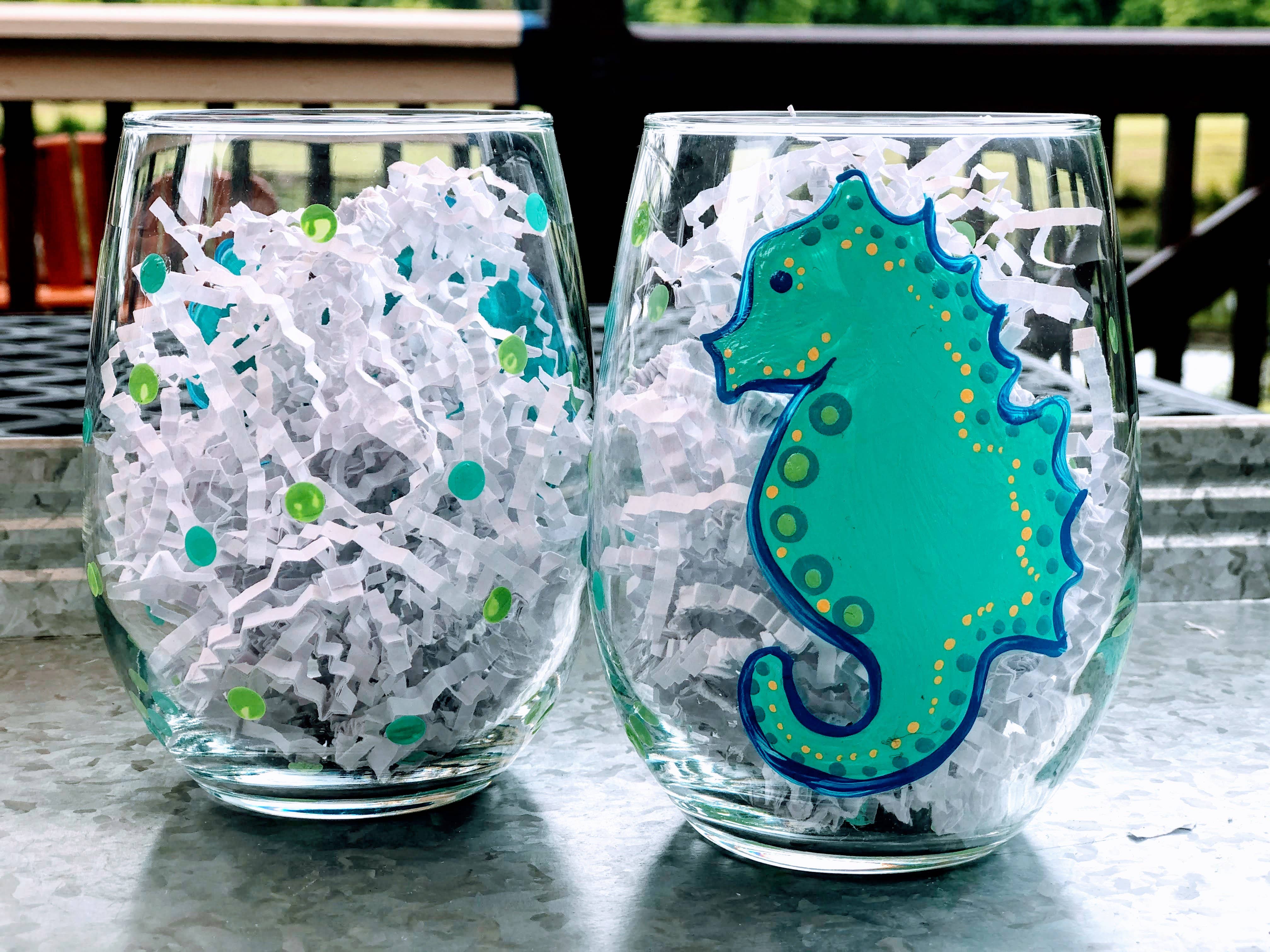 Kricket Lane Designs - Wholesale Wine Glass - Sea Life Stemless Wine Glasses4
