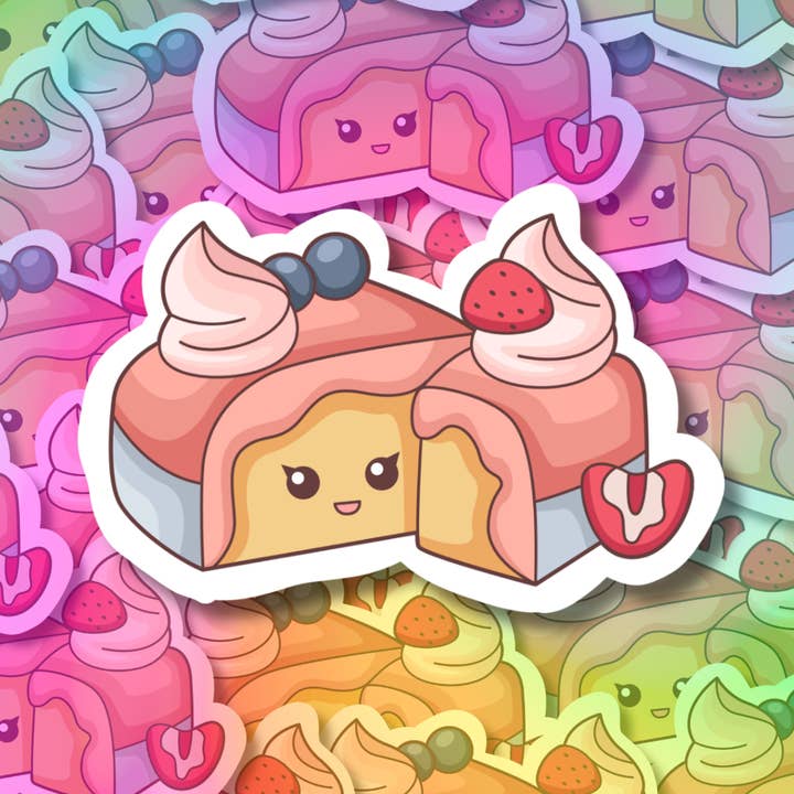 Strawberry Shortcake Vinyl Sticker for wholesale by Hikaru Tara Art Arst & Craft Gift Shop